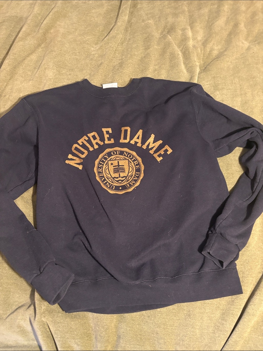 Champion Navy Crewneck Sweatshirt with Gold Seal